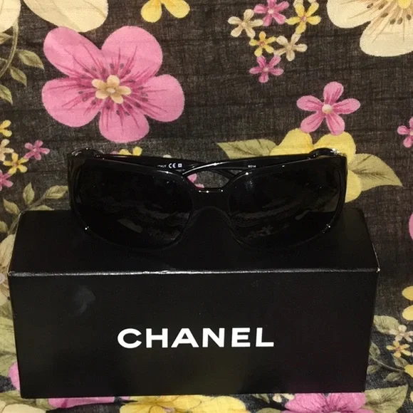 Chanel Sunglasses no case Silver Chanel sunglasses no case just sunglasses ts | Depop main image 4